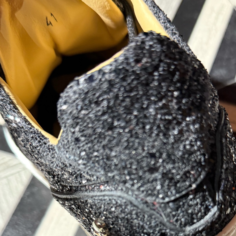 PHILIPP PLEIN‎ Black Glitter Skull Sneakers - Picture 10 of 10